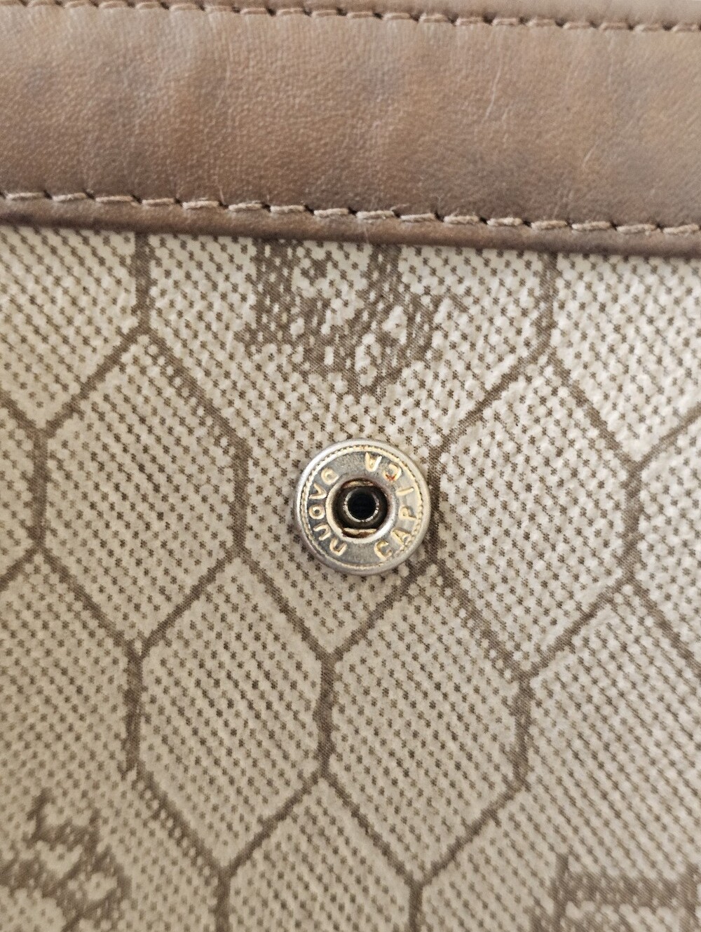 Vintage Dior Tan Canvas Wallet with Brown Leather Trim w COA - Picture 4 of 16